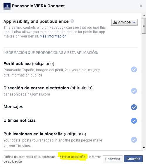 facebook panasonic viera connect