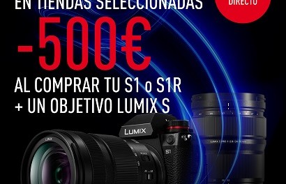 500€ de descuento directo al comprar tu cámara y objetivo Full Frame Lumix S