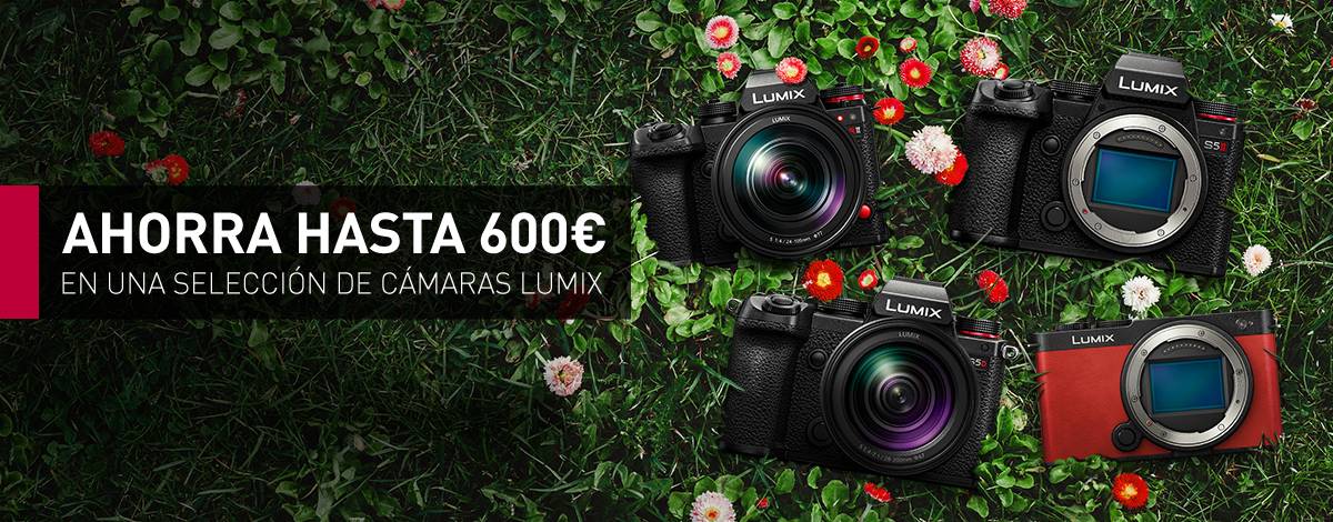 Promoción descuento directo LUMIX S. Hasta 600€ de descuento en la compra de una cámara Full Frame