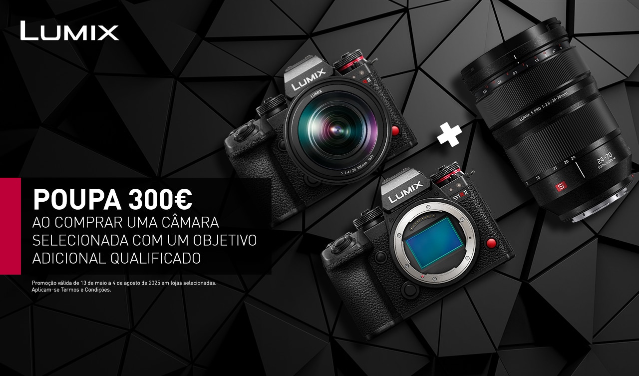 Poupa 300 € ao comprar uma câmara e uma objetiva Lumix S