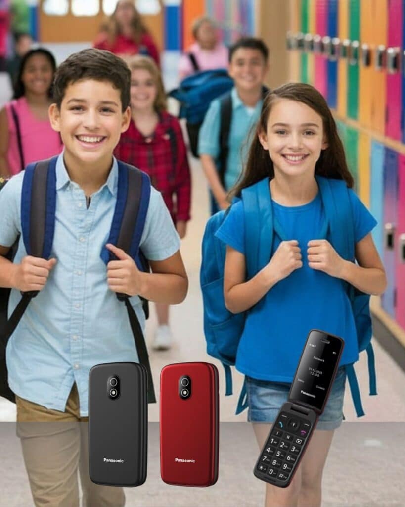 El primer móvil seguro para niños: Panasonic KX-TU410, ideal para el colegio